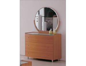 Glass Top Dresser with Mirror